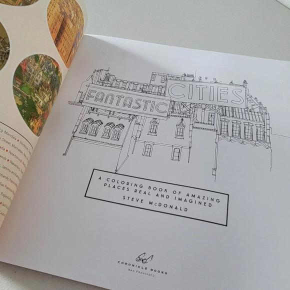 Fantastic Cities Coloring Book by Steve McDonald - Picture 3 of 7